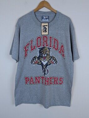 Vintage Lee Sport Florida Panther NHL Short Sleeve Nutmeg Graphic T-shirt NWT